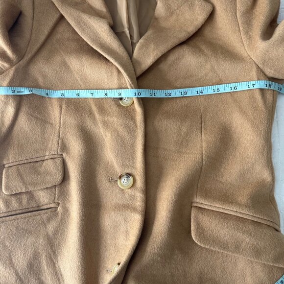 NWOT, Lauren Ralph Lauren Womens Tan Wool Blend Single Breasted Coat Size 4P - Picture 8 of 11